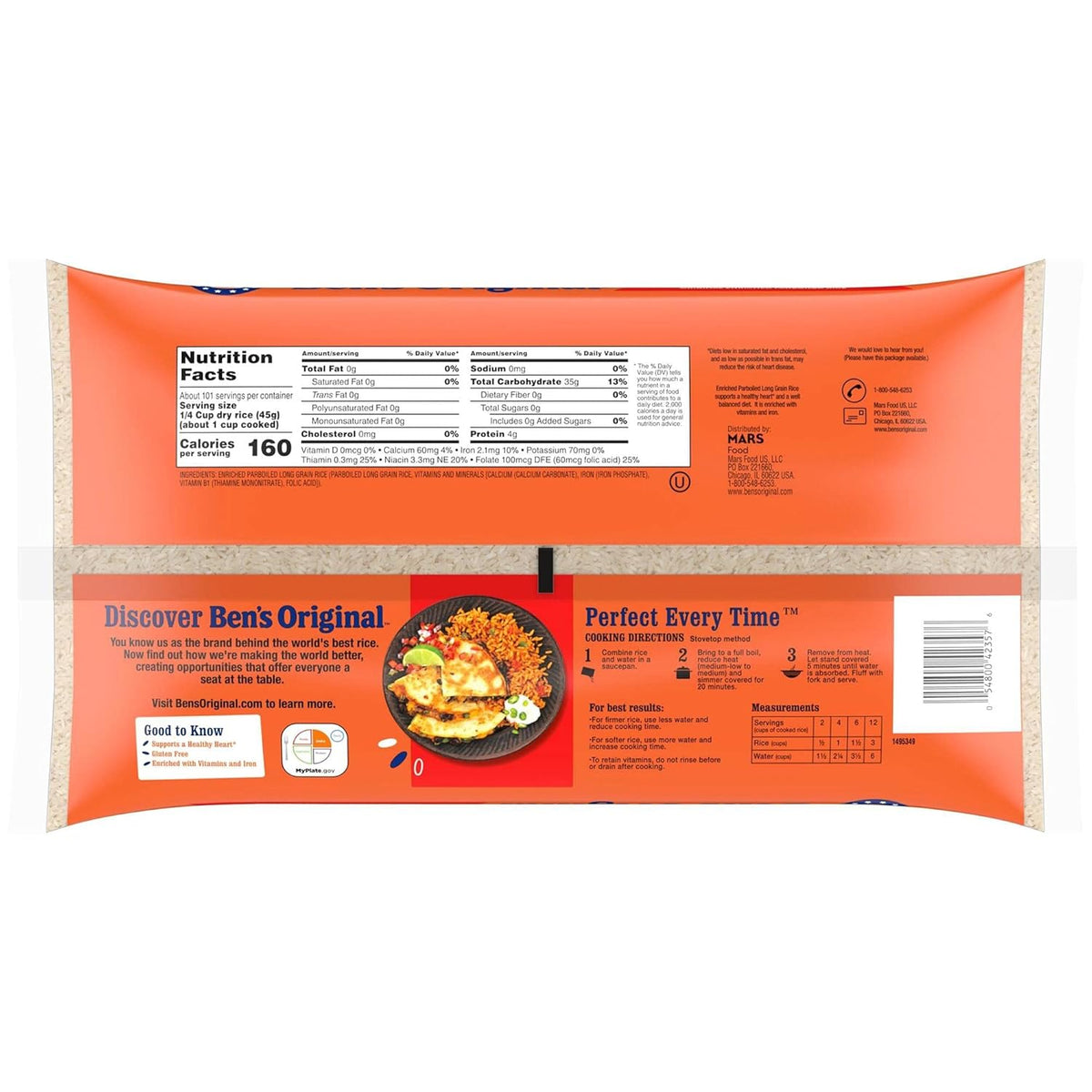 Enriched Long Grain White Rice, 10 lb Bag K977991