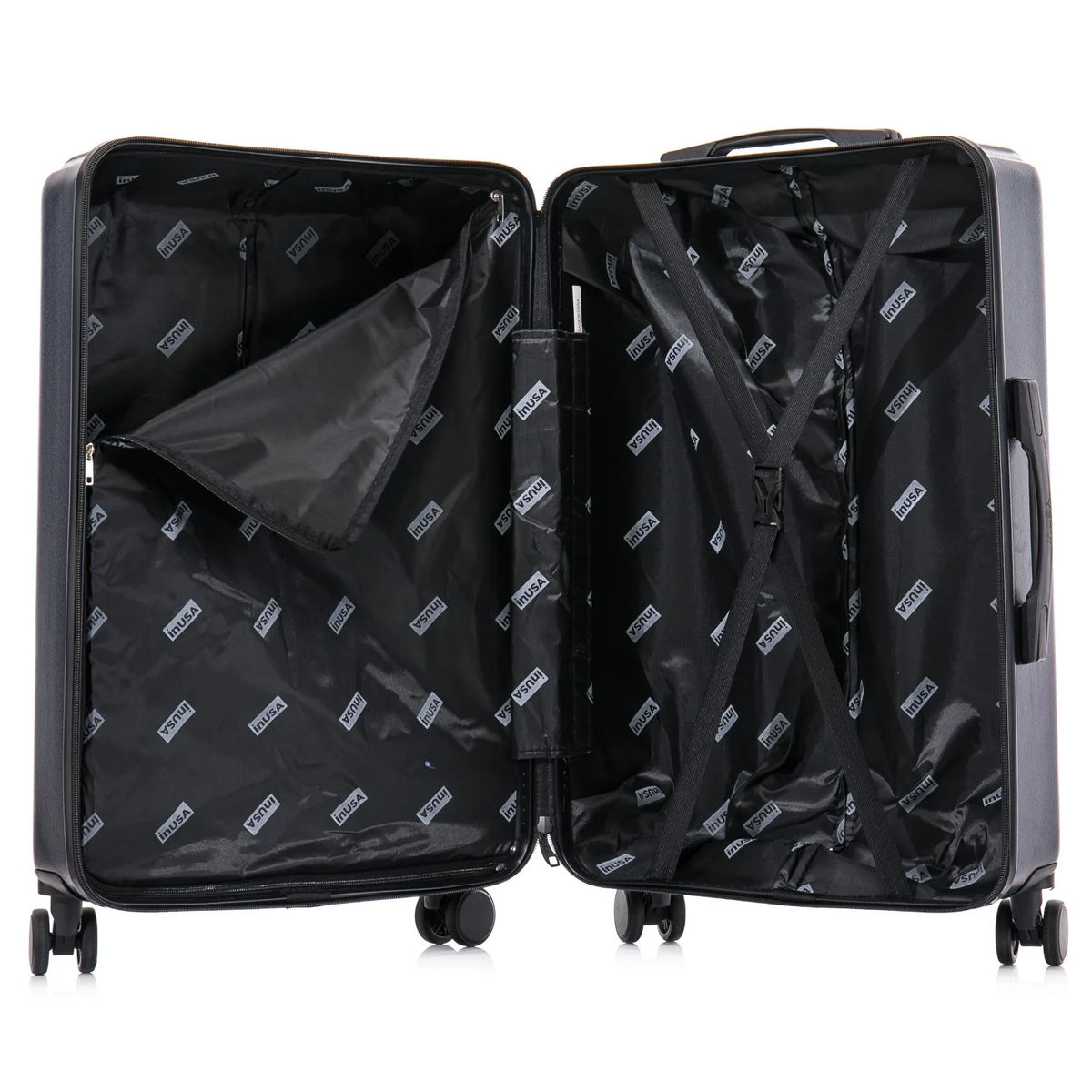 3-Piece Hardside Luggage Set with Spinner Wheels, 20"/24"/28", Navy Blue A6620