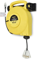25 Ft Retractable Extension Cord Reel with 3 Electrical Outlets A506851