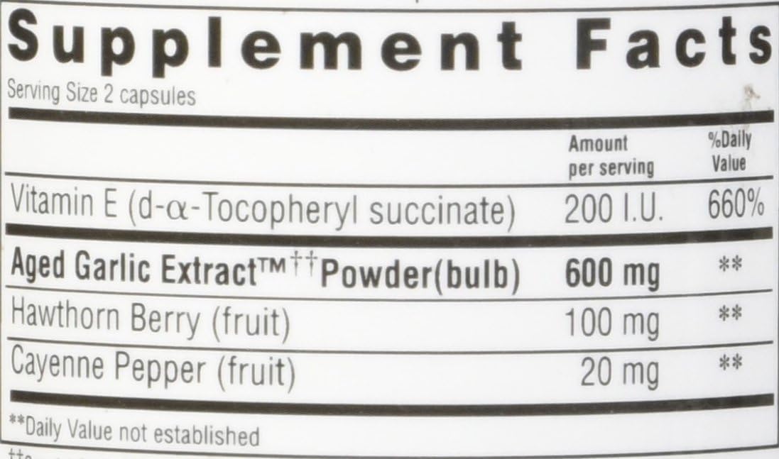 100 Capsules Aged Garlic Extract Y1990