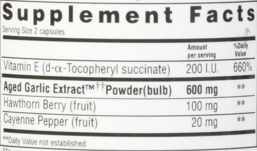 100 Capsules Aged Garlic Extract Y1990