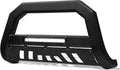 Matte Black Aluminum LED Light Bar Front Bumper Guard With Skid Plate O655768