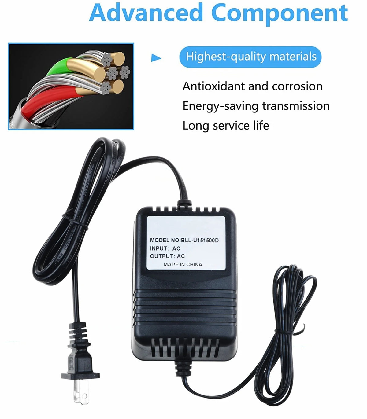 AC to AC Adapter for Exercise Bike Power Supply Cord L5553