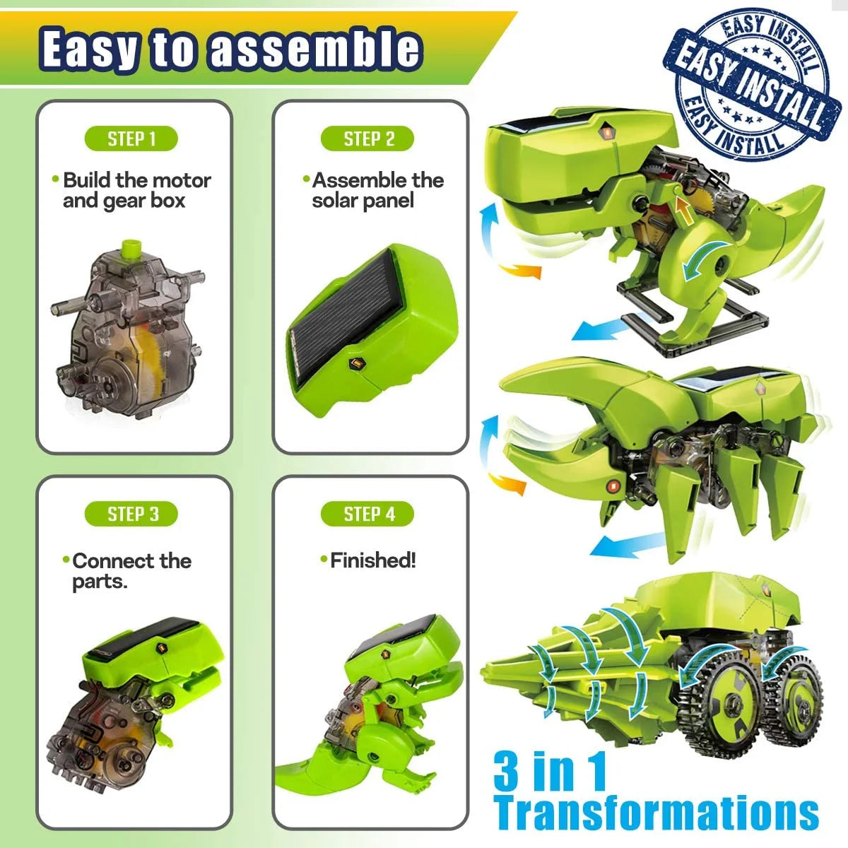 3 in 1 Solar STEM Robot Building Kit for Kids Ages 8 9 10 11 12 B9205