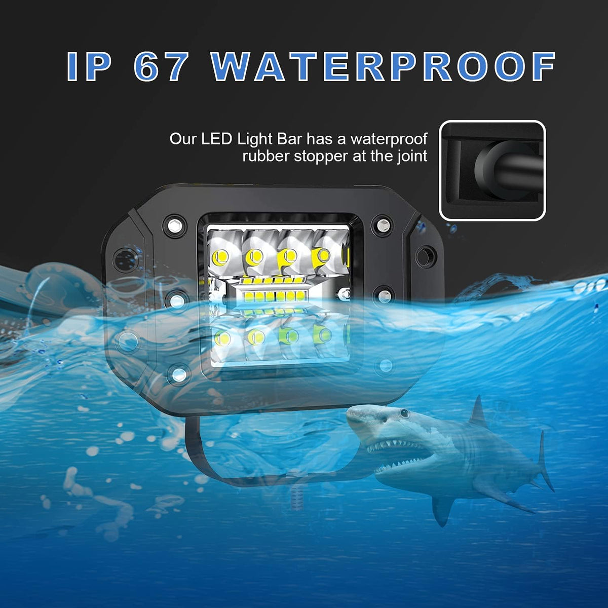 4PCS 42W LED Light Pods Spot Flood Combo Beam Work Light B5578