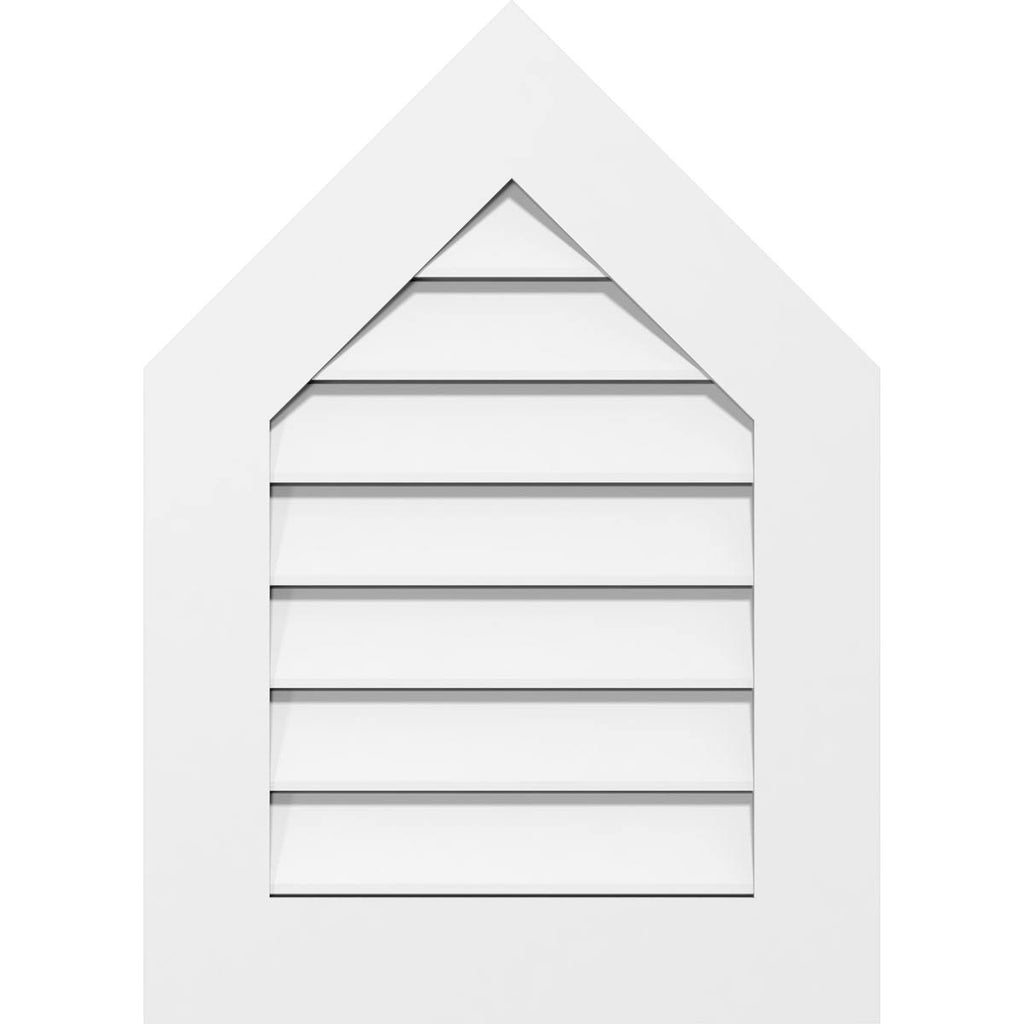 Peaked Top Surface Mount PVC Gable Vent D962095