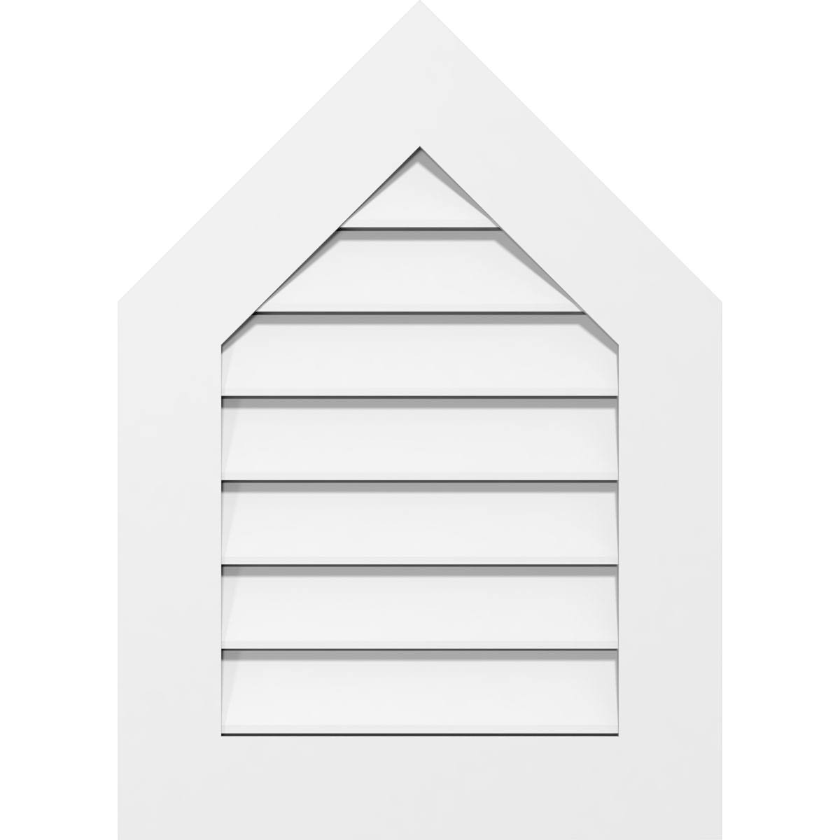 Peaked Top Surface Mount PVC Gable Vent D962095