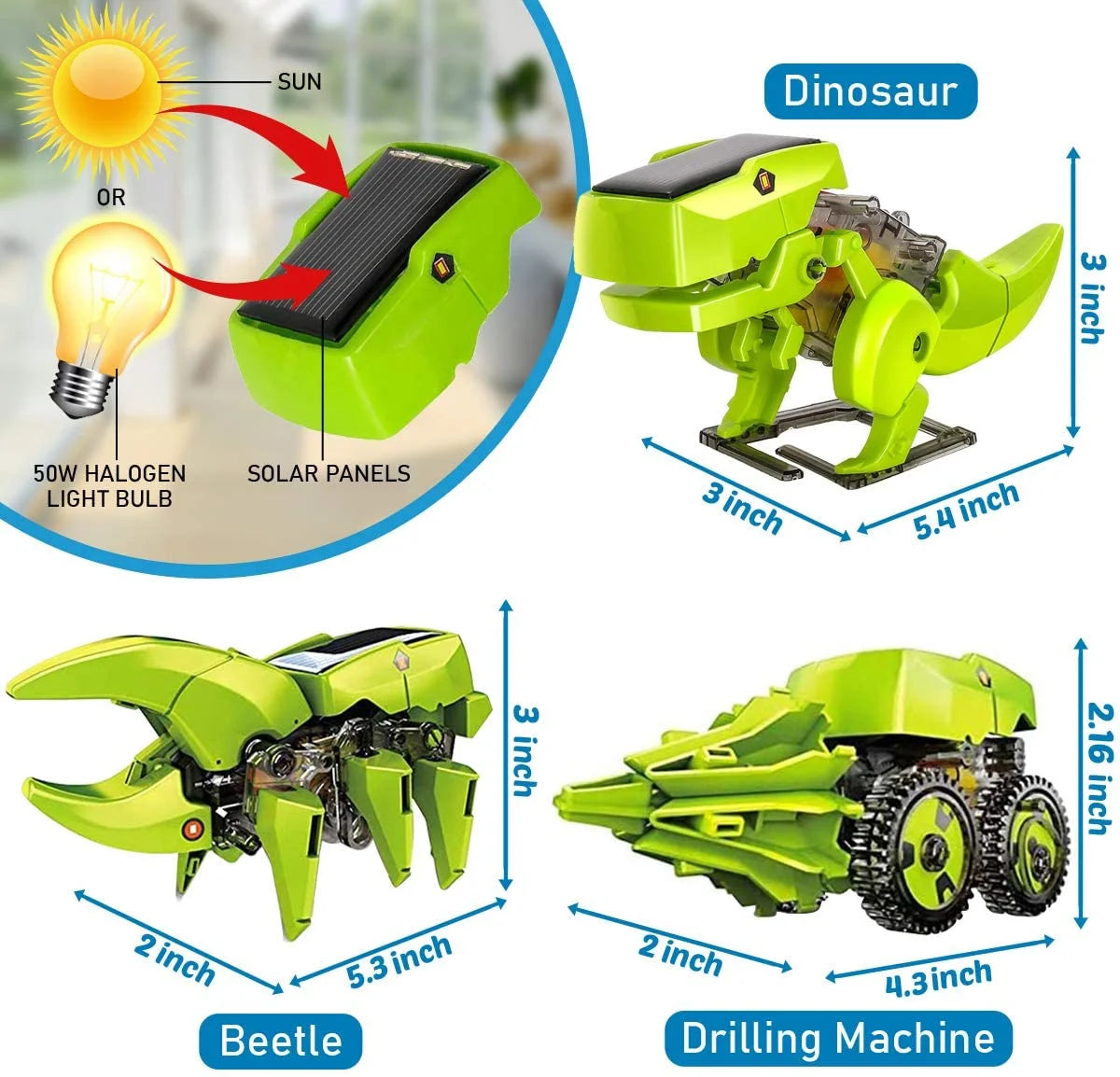 3 in 1 Solar STEM Robot Building Kit for Kids Ages 8 9 10 11 12 B9205