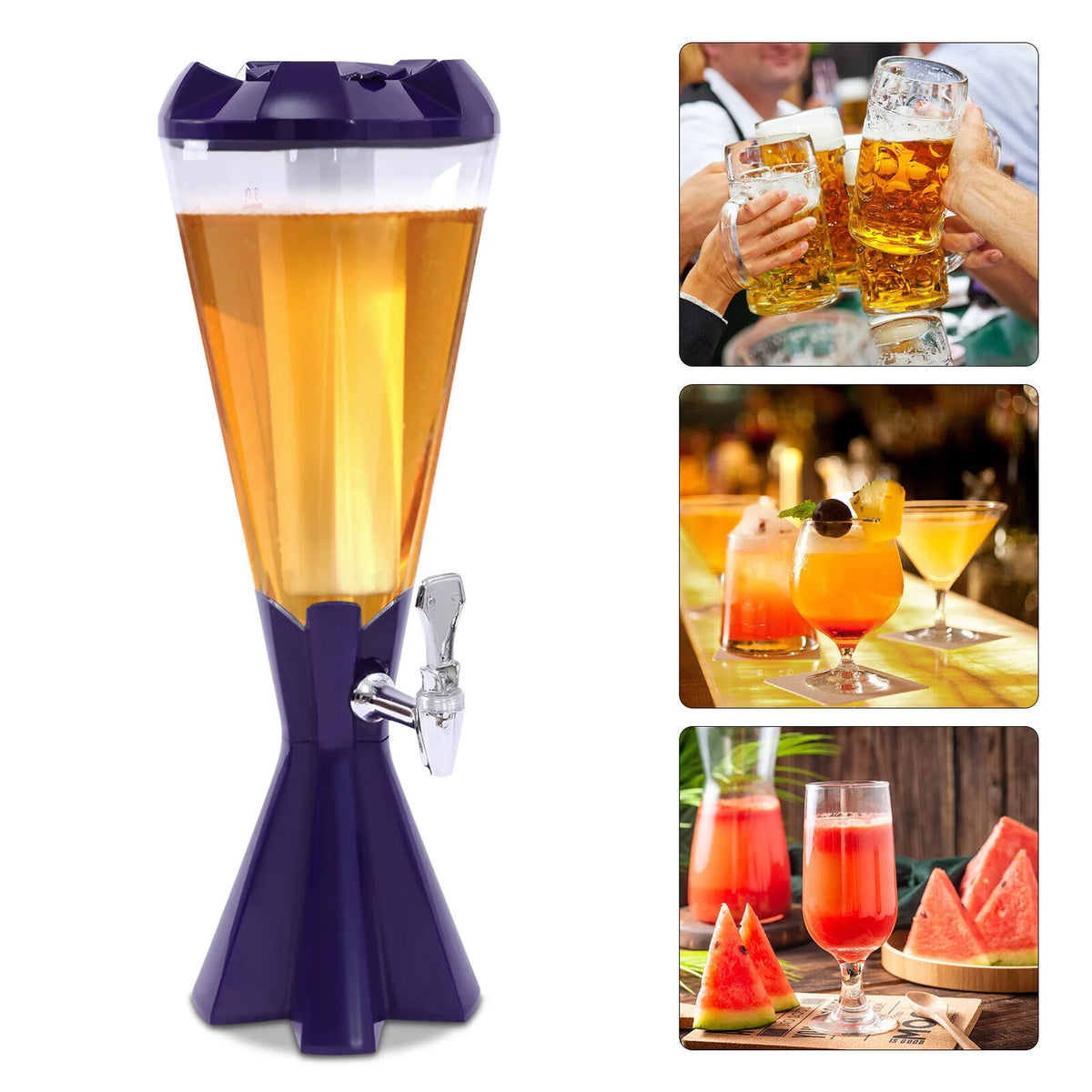 3L Beer Tower Dispenser with LED Lights A57593
