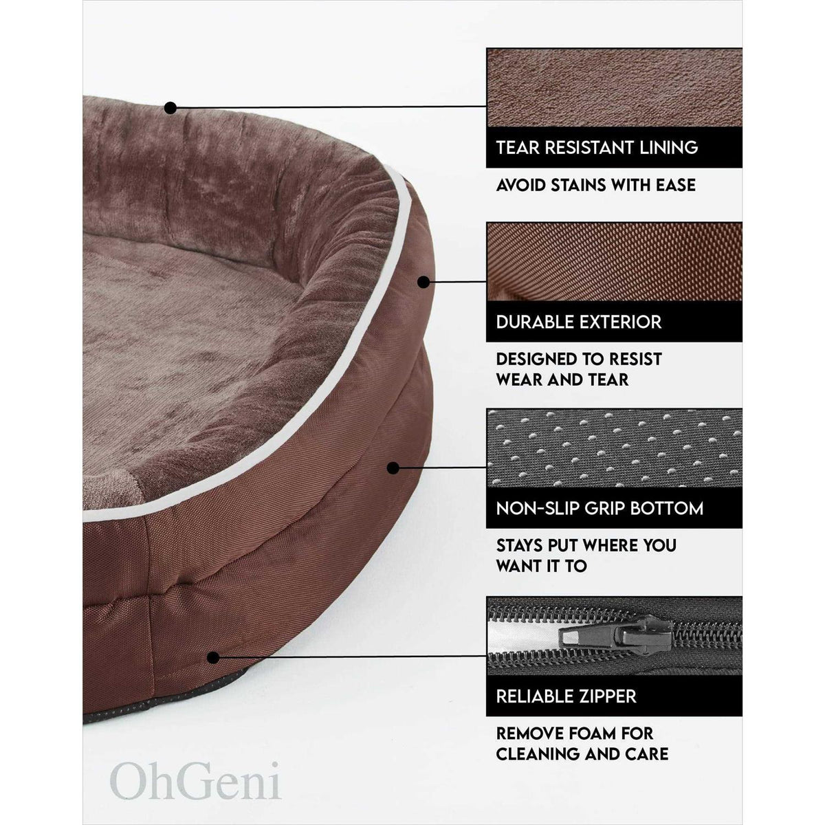 Oversized Orthopedic Dog Bed with Egg Foam Support M1124
