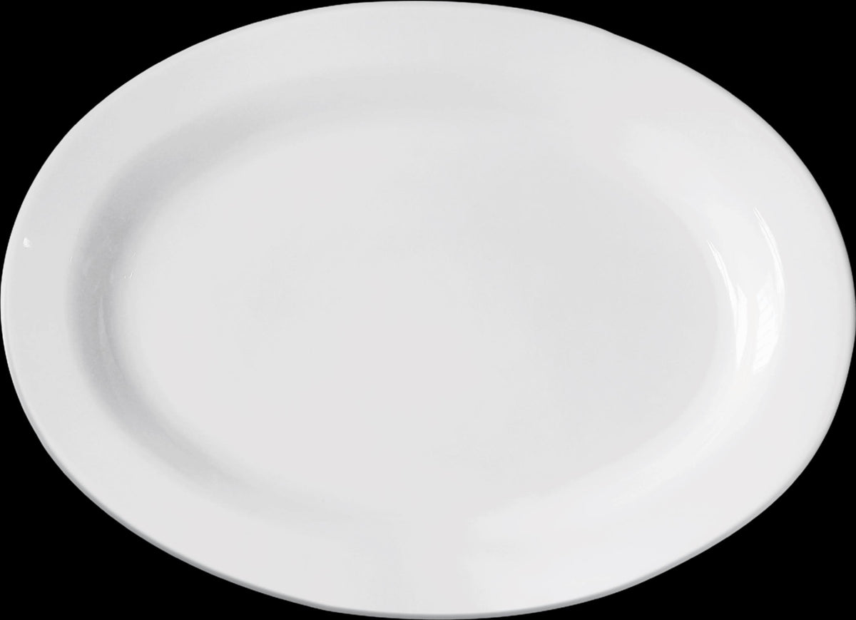 Melamine Oval Platter 11 inch White, Pack of 12 I8816