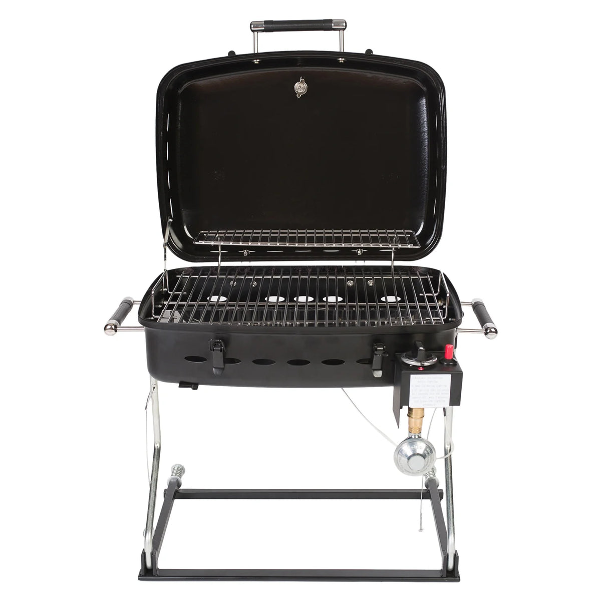 Black Barbecue Grille with Disposable Bottle Adapter Y54471