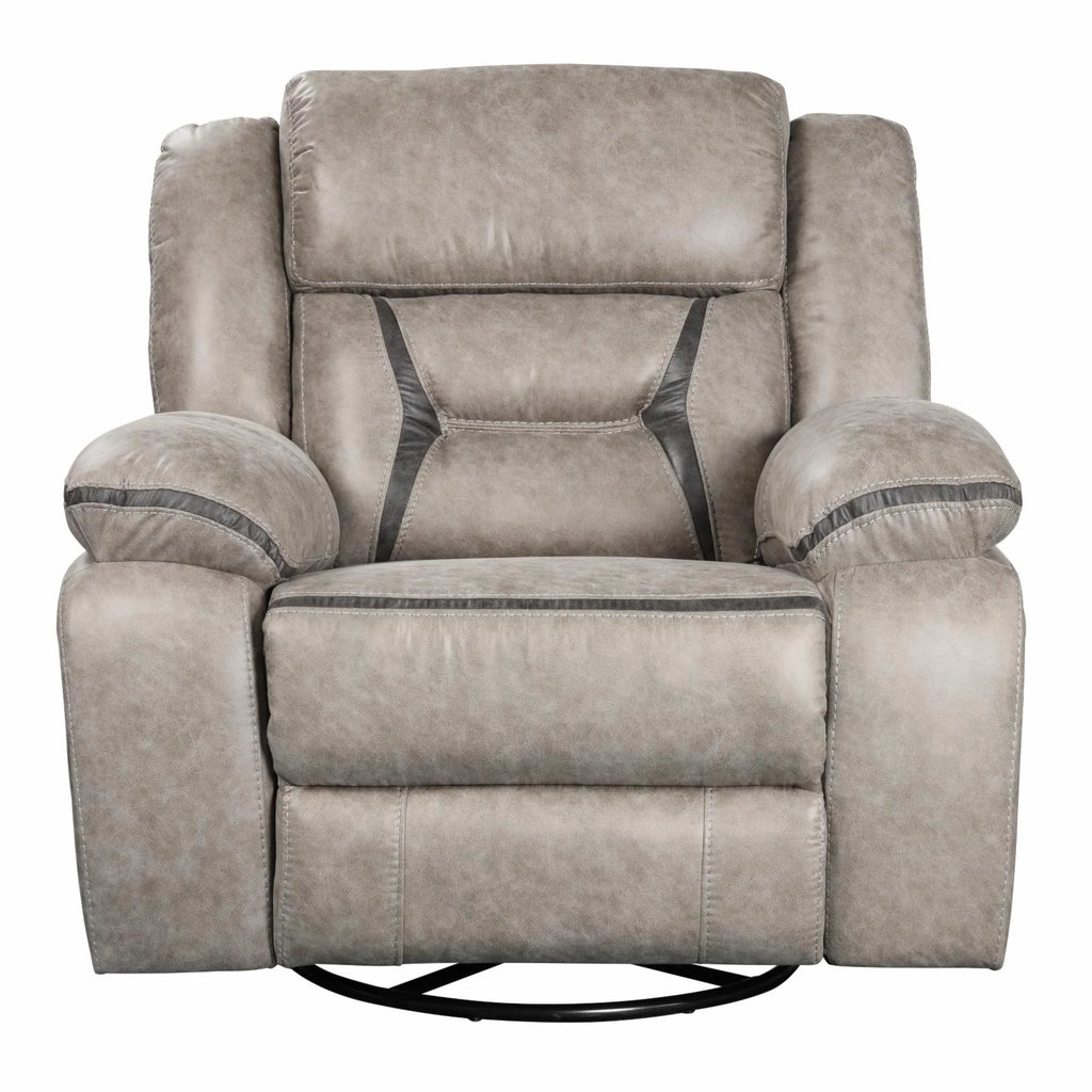 Dark Chesnut Manual Recliner Chair with Console S540172
