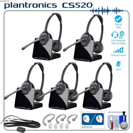 5 Pack Wireless Office Headset System Bundle F76963