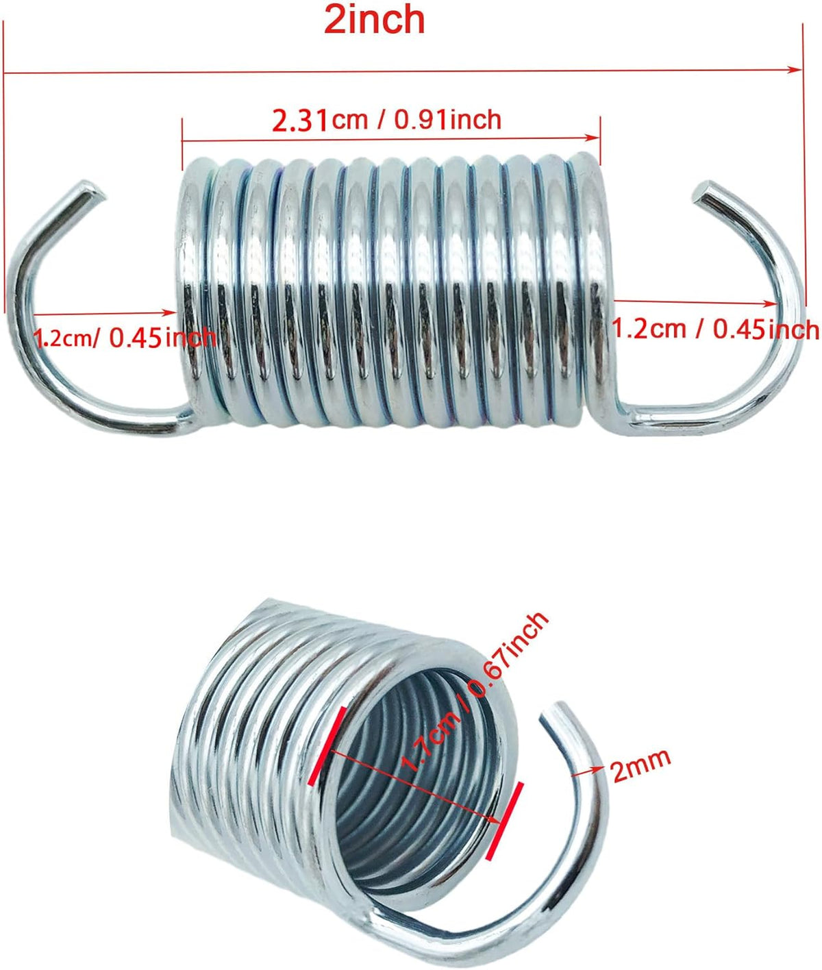 2inch Recliner Chair Spring Mechanism Tension Springs (Pack of 2) H23137