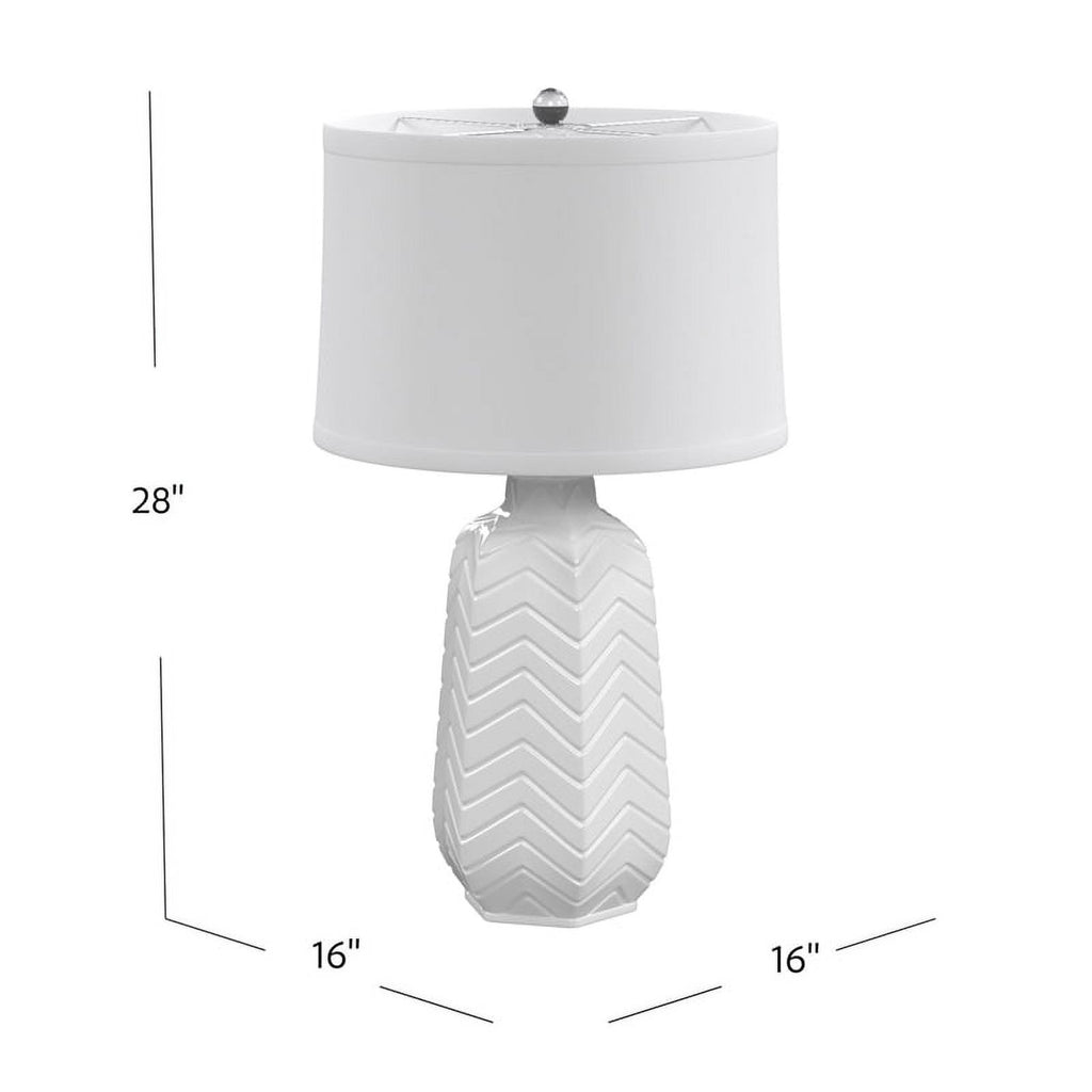 White Ceramic Table Lamp R230974