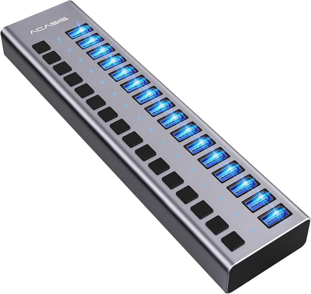 16 Ports Powered USB 3.0 Hub with Individual On/Off Switches, Pack of 2 M16440