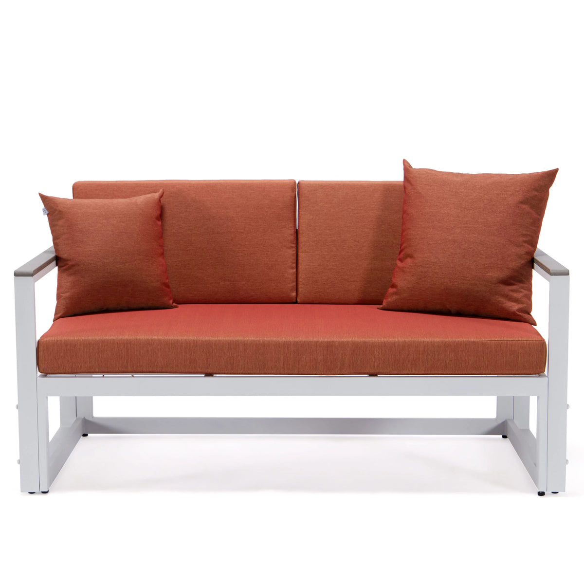 White Sectional With Adjustable Headrest & Coffee Table With Cushions C87614