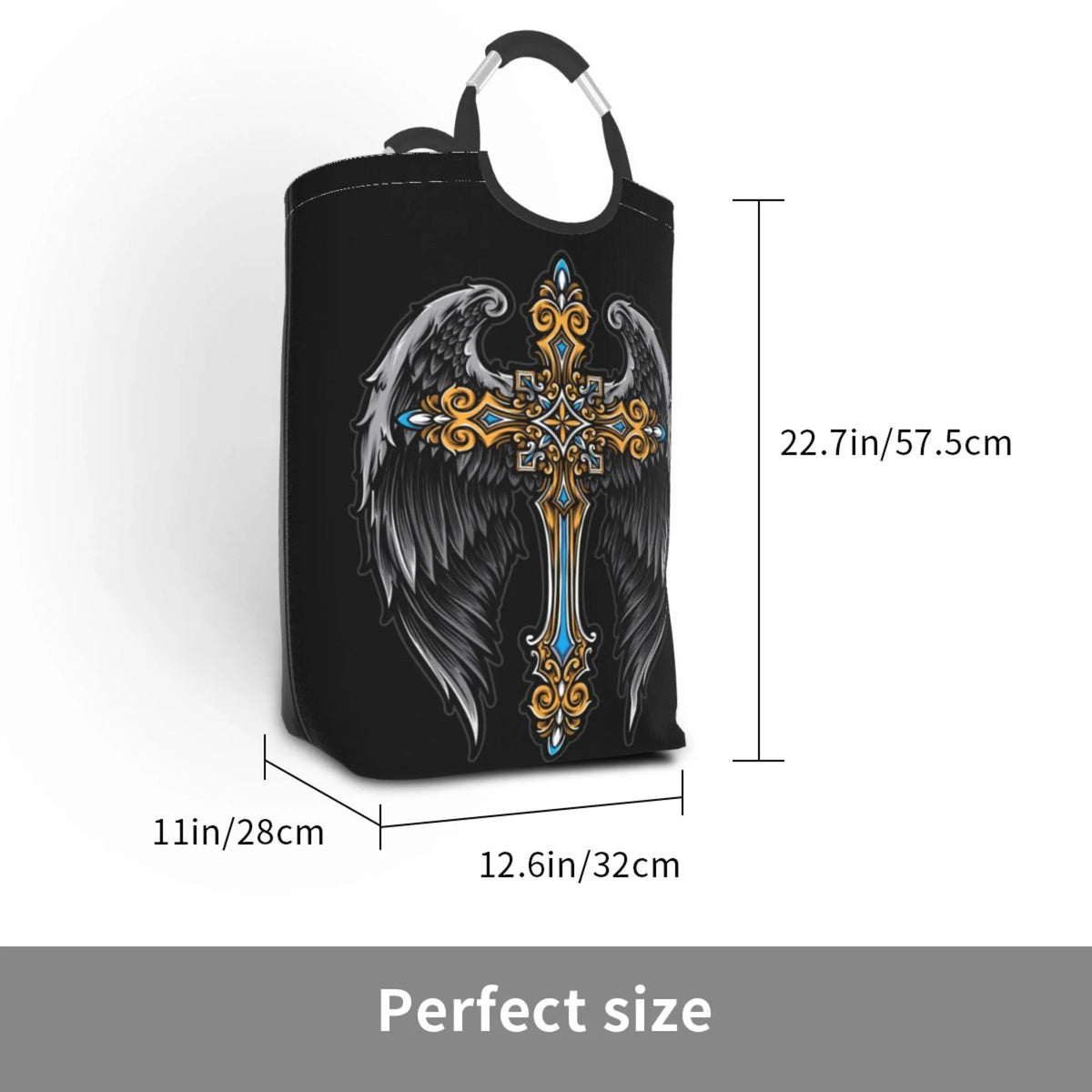 50L Large Rectangular Laundry Hamper with Aluminum Handles H25910