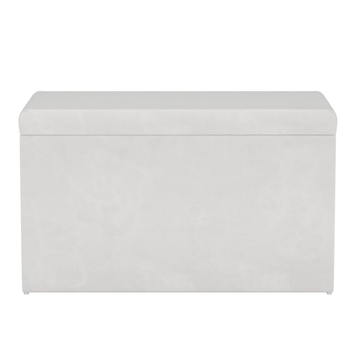 White Velvet Storage Bench D275