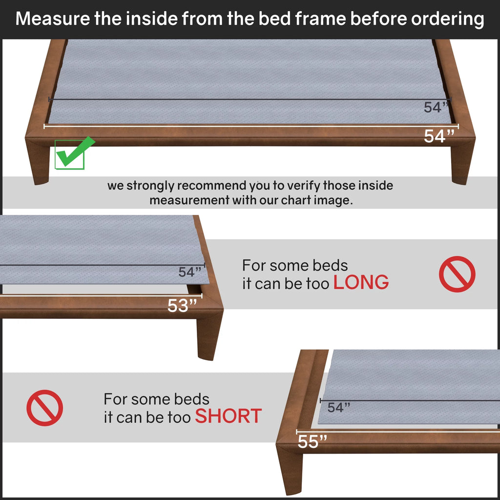 0.75” Heavy Duty Mattress Support Wood Slats with Cover J922986