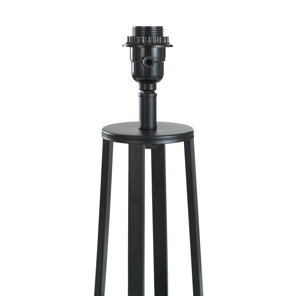 Matte Black Table Lamp with Drum Shade R692