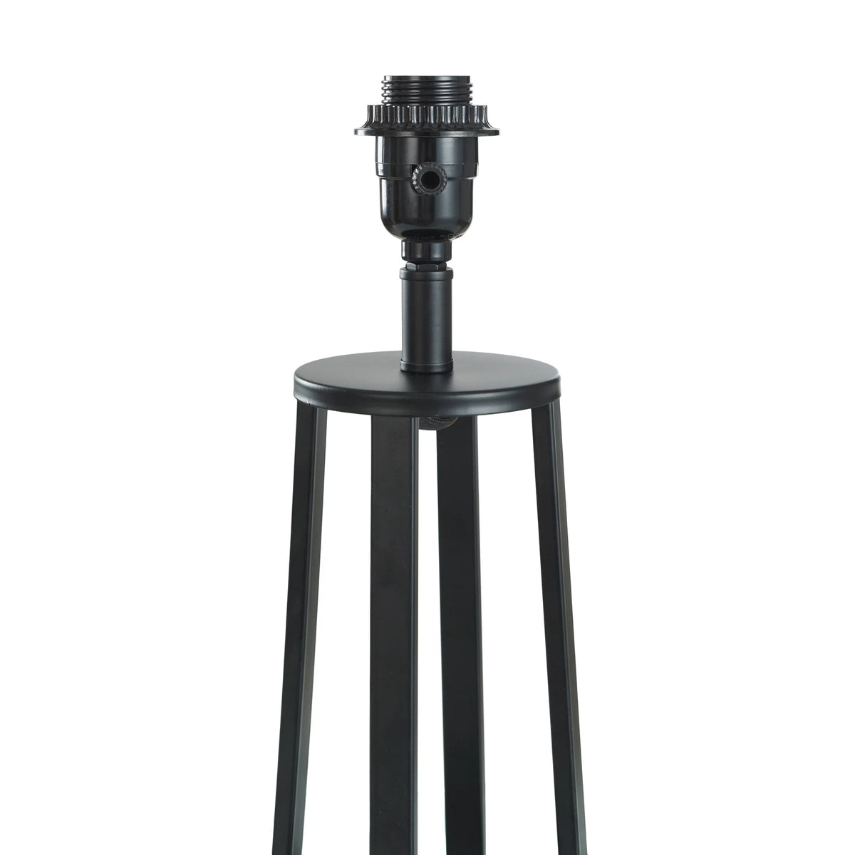 Matte Black Table Lamp with Drum Shade R692