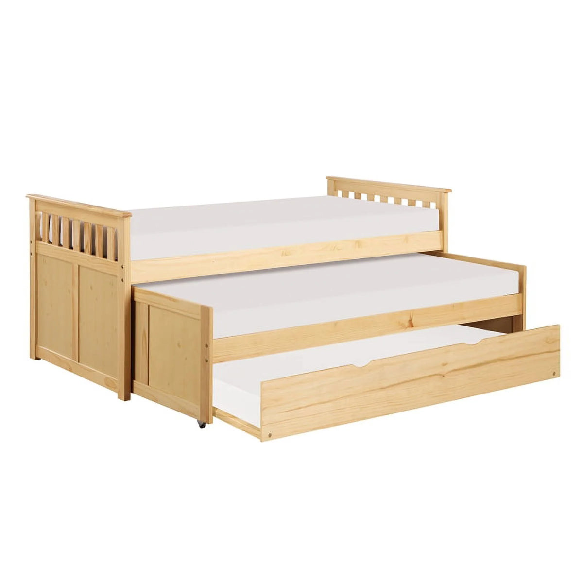 Wood Twin Bed with Twin Trundle X19964