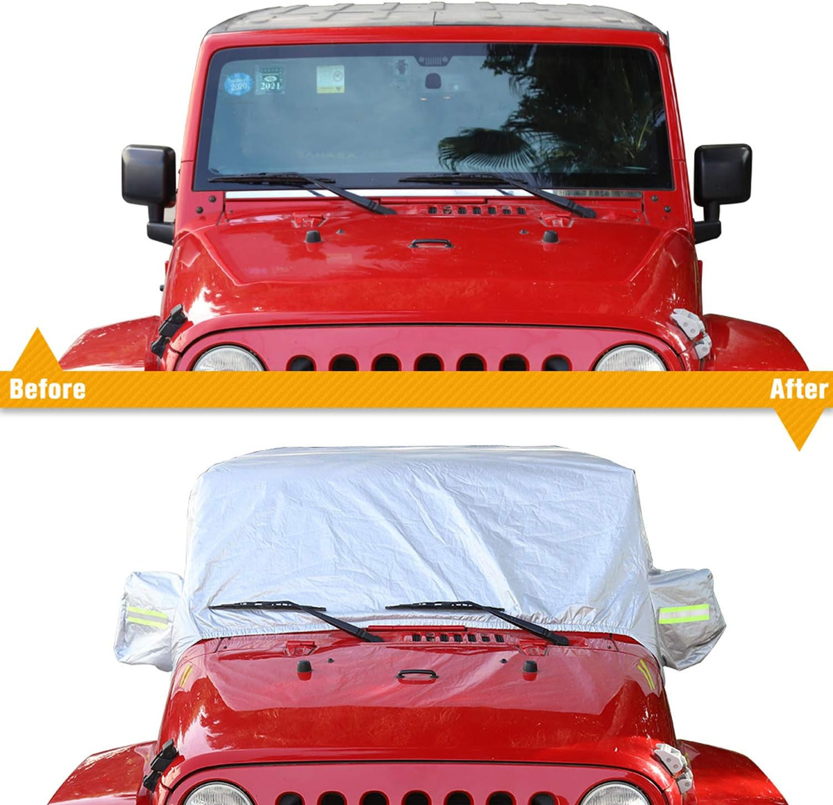 Car Rain Sunshade Cover for Jeep Wrangler JK JL 4 Door F838