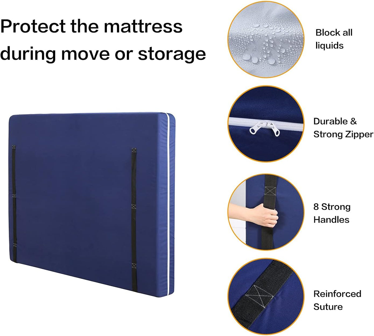 Queen Mattress Bag with Handles and Zipper S61991