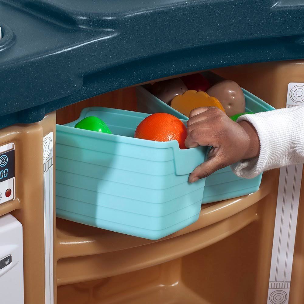 Tan/Blue Kids Play Kitchen U6304