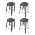 Gray Bar Stool Set of 4 D2358