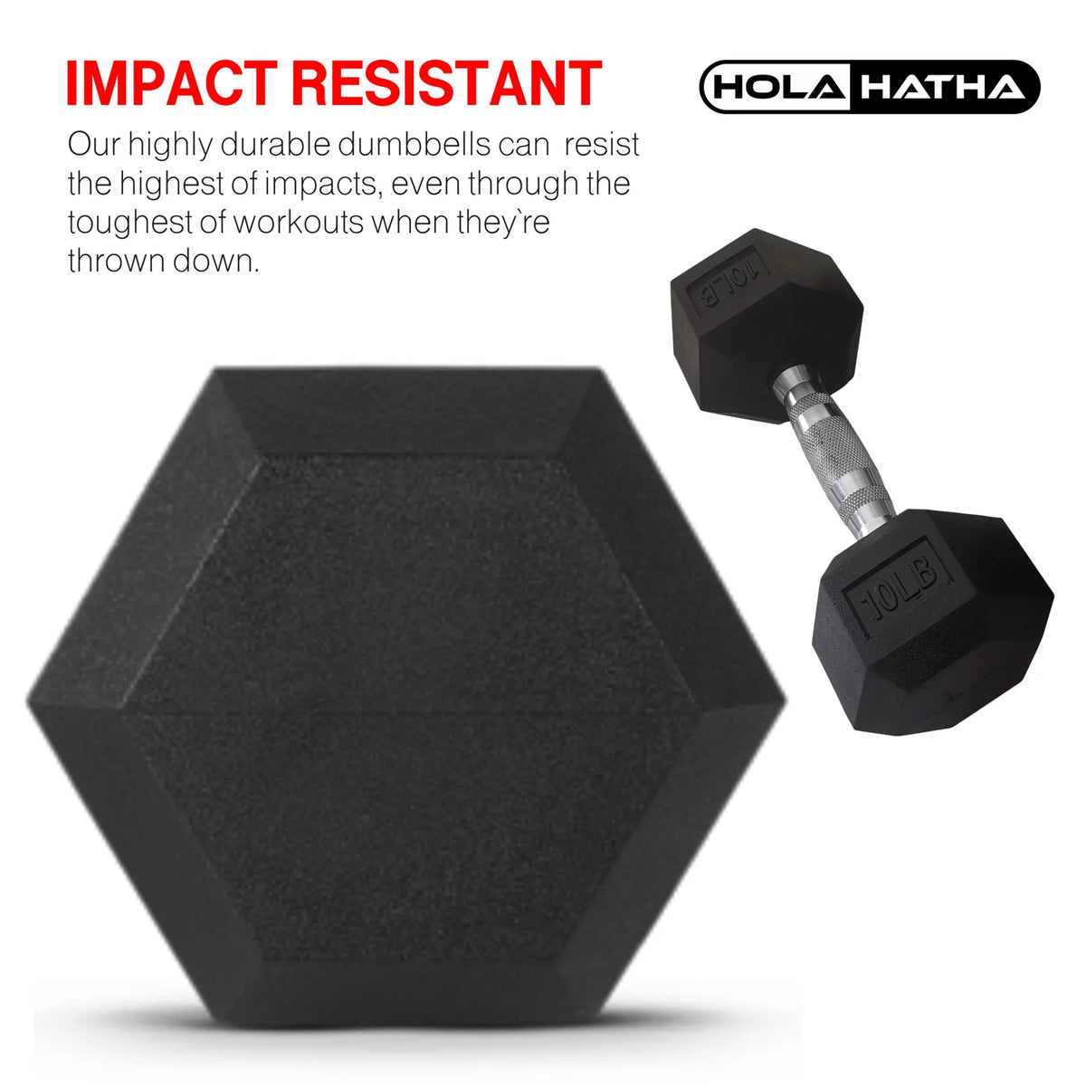 5, 10, 15, 20 and 25 Pound Hexagonal Dumbbell Weight Set with Rack W414842