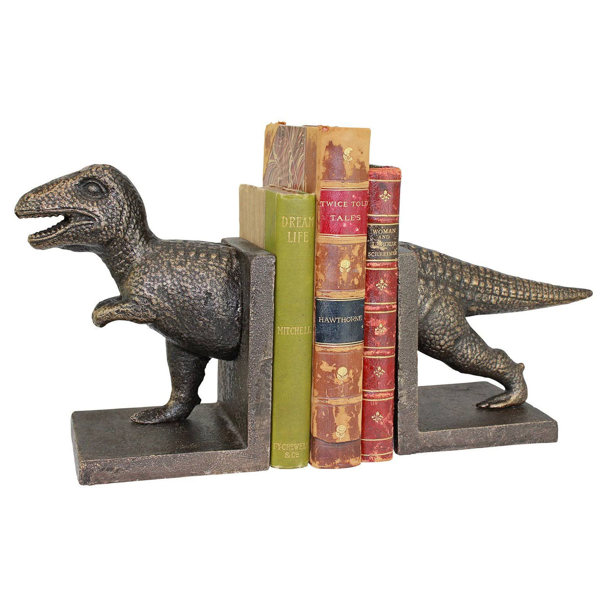 Cast Iron Dinosaur Bookend Pair O1168
