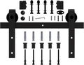 6.6ft Sliding Barn Door Hardware Kit Carbon Steel T319