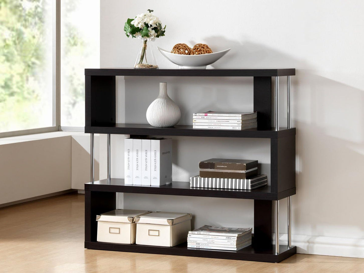 6-Shelf Dark Brown Bookcase X5233