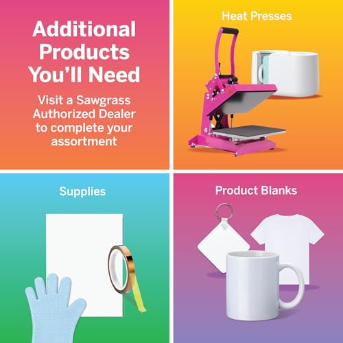Sublimation Printer Bundle with 31mL Inks & Paper F73400
