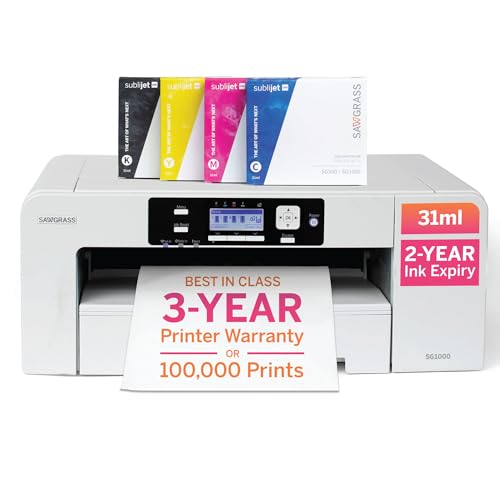 Sublimation Printer Bundle with 31mL Inks & Paper F73400