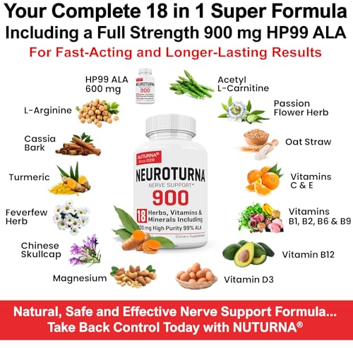 900 mg Alpha Lipoic Acid Nerve Supplement, 180 Capsules D662