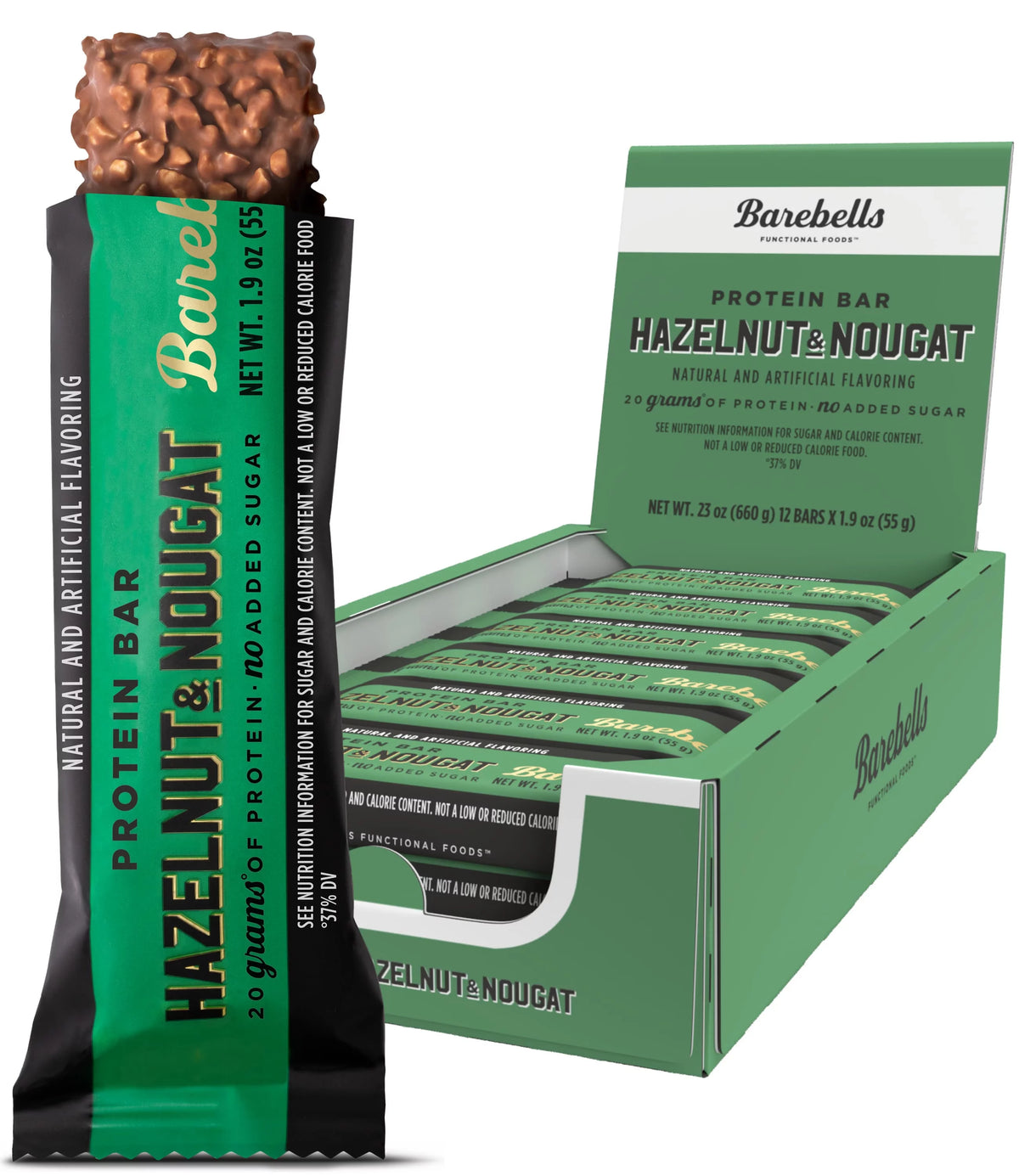 12 Count 1.9oz Hazelnut & Nougat Protein Bars X445