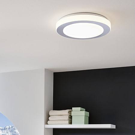 Chrome and White LED Flush Mount C92689