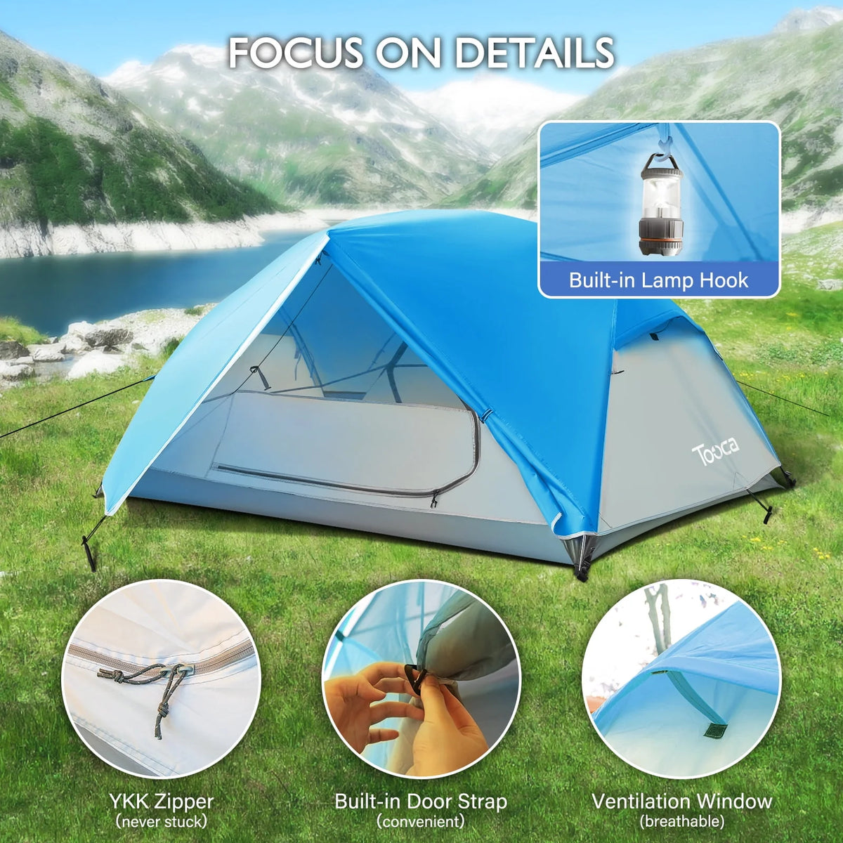 2 Person Waterproof Lightweight Camping Tent C8936