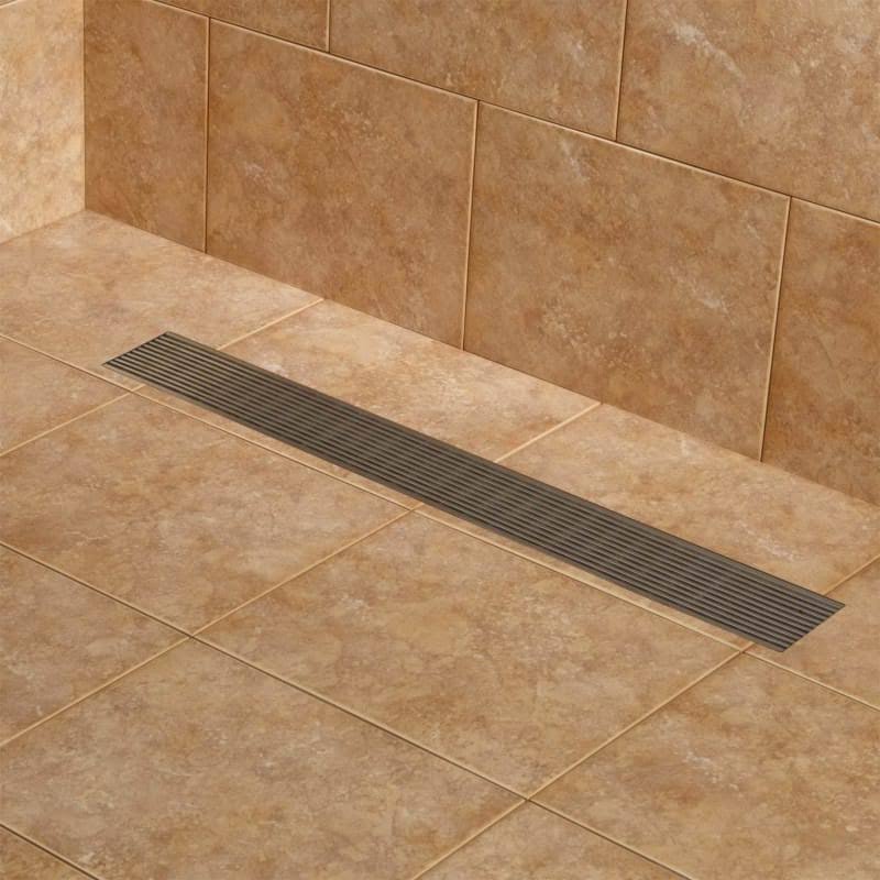 Brushed Stainless Steel Linear Shower Drain T16670