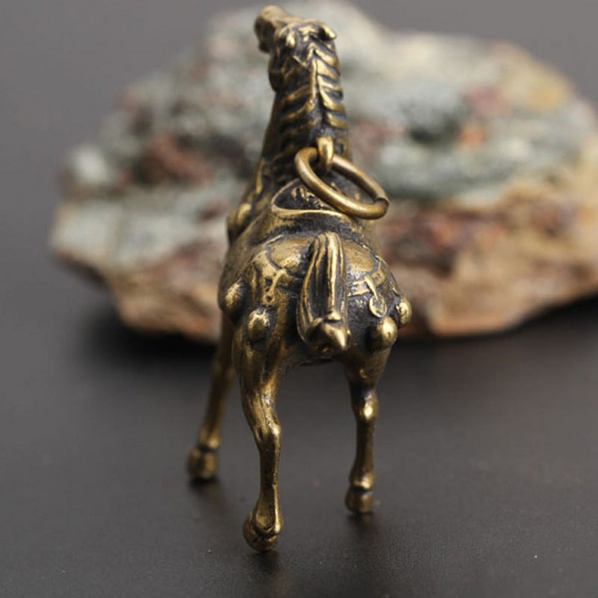 Solid Copper Race Horse Miniature Figurines Desk Decor Ornament Handmade Crafts I372230