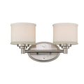 Brushed Nickel 2-Light Vanity Bar O913159