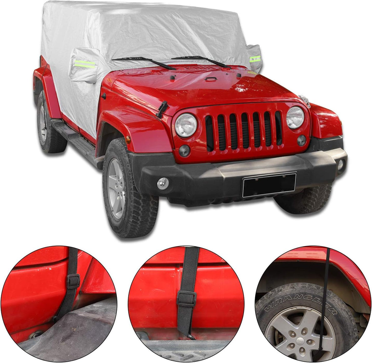 Car Rain Sunshade Cover for Jeep Wrangler JK JL 4 Door F838