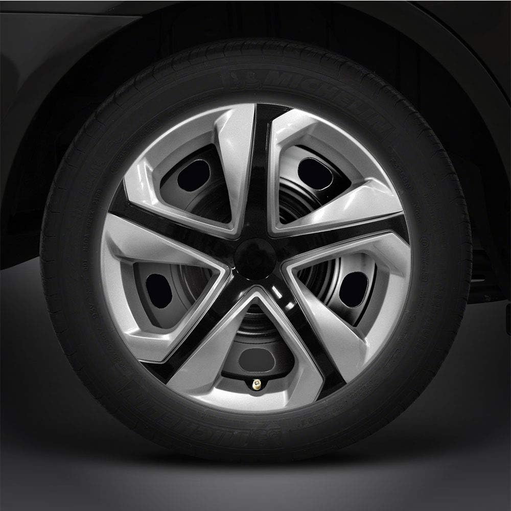 15 Silver/Black Hubcaps Wheel Covers Set of 4 M37015