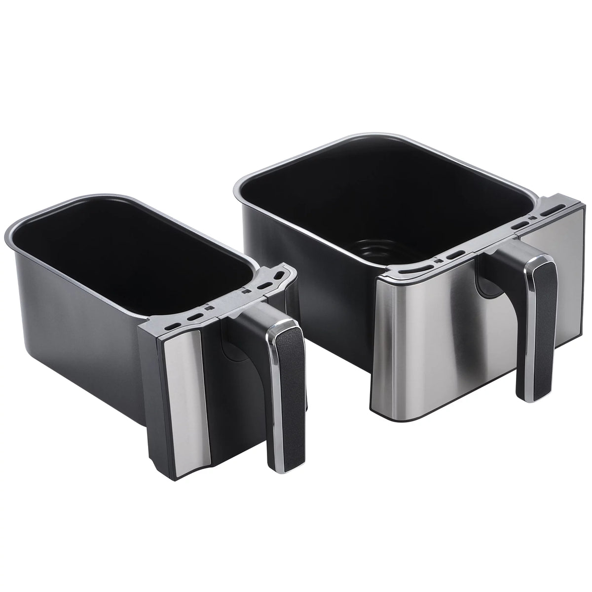 9 Quart Dual Basket Digital Air Fryer Black and Stainless N715
