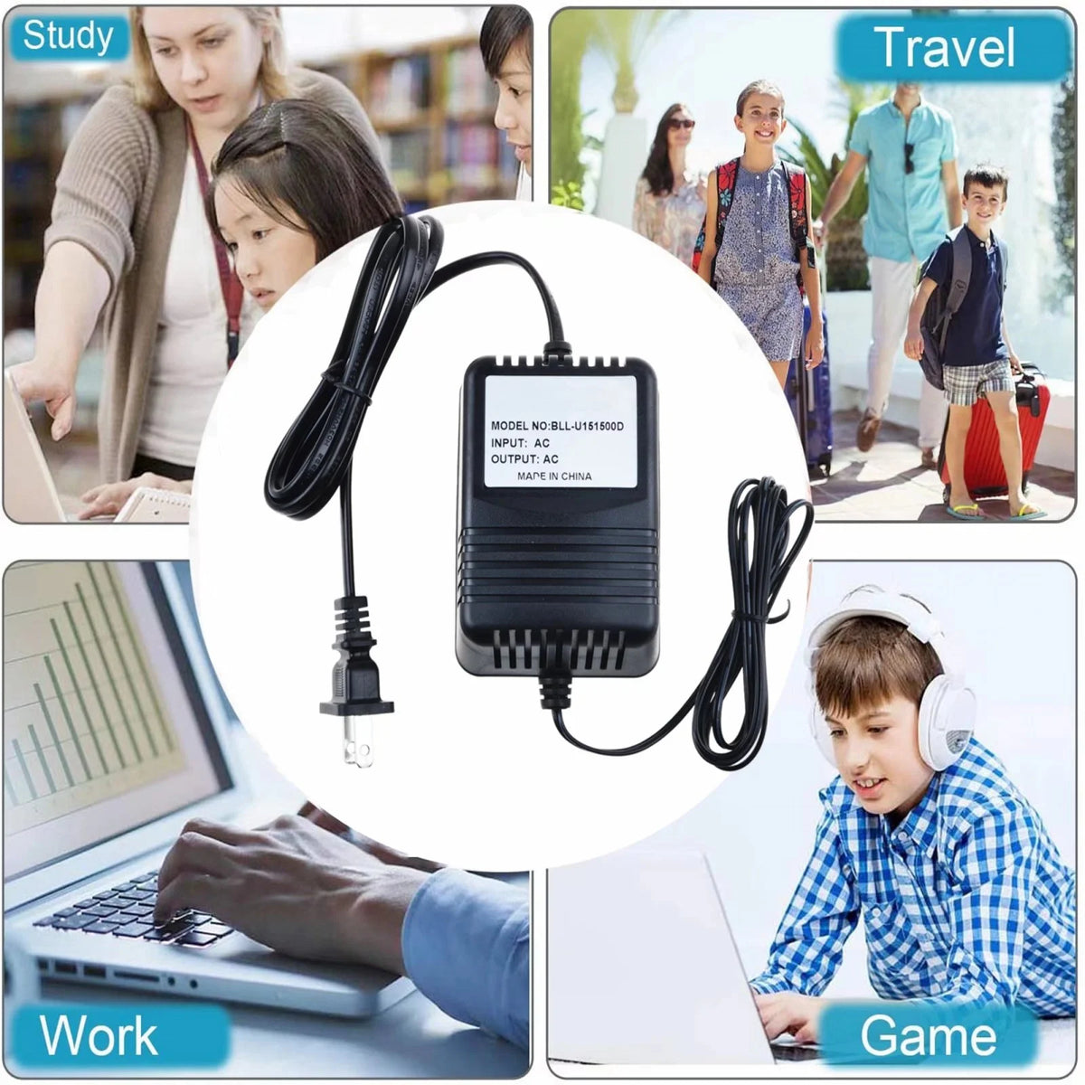 AC to AC Adapter for Exercise Bike Power Supply Cord L5553