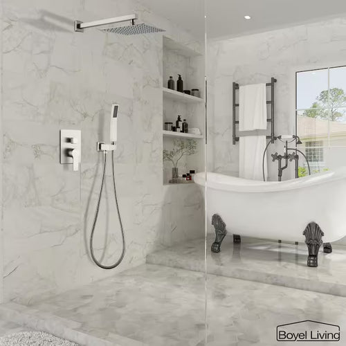 10 in. Wall Mount Dual Shower Heads with 2.5 GPM Y862